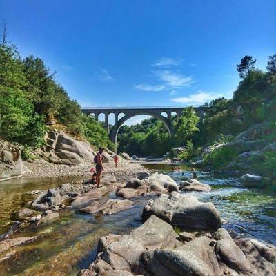Baignade au Pont des Abarines, vers Mialet