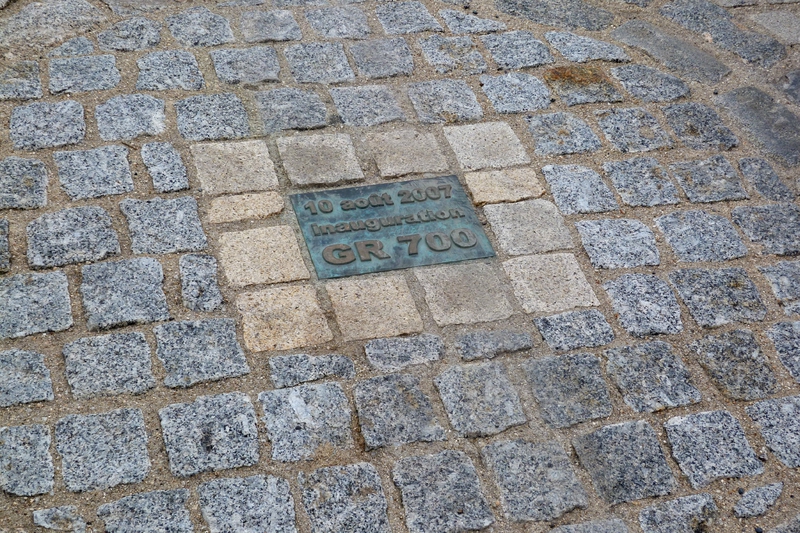 La plaque inaugurale du GR 700