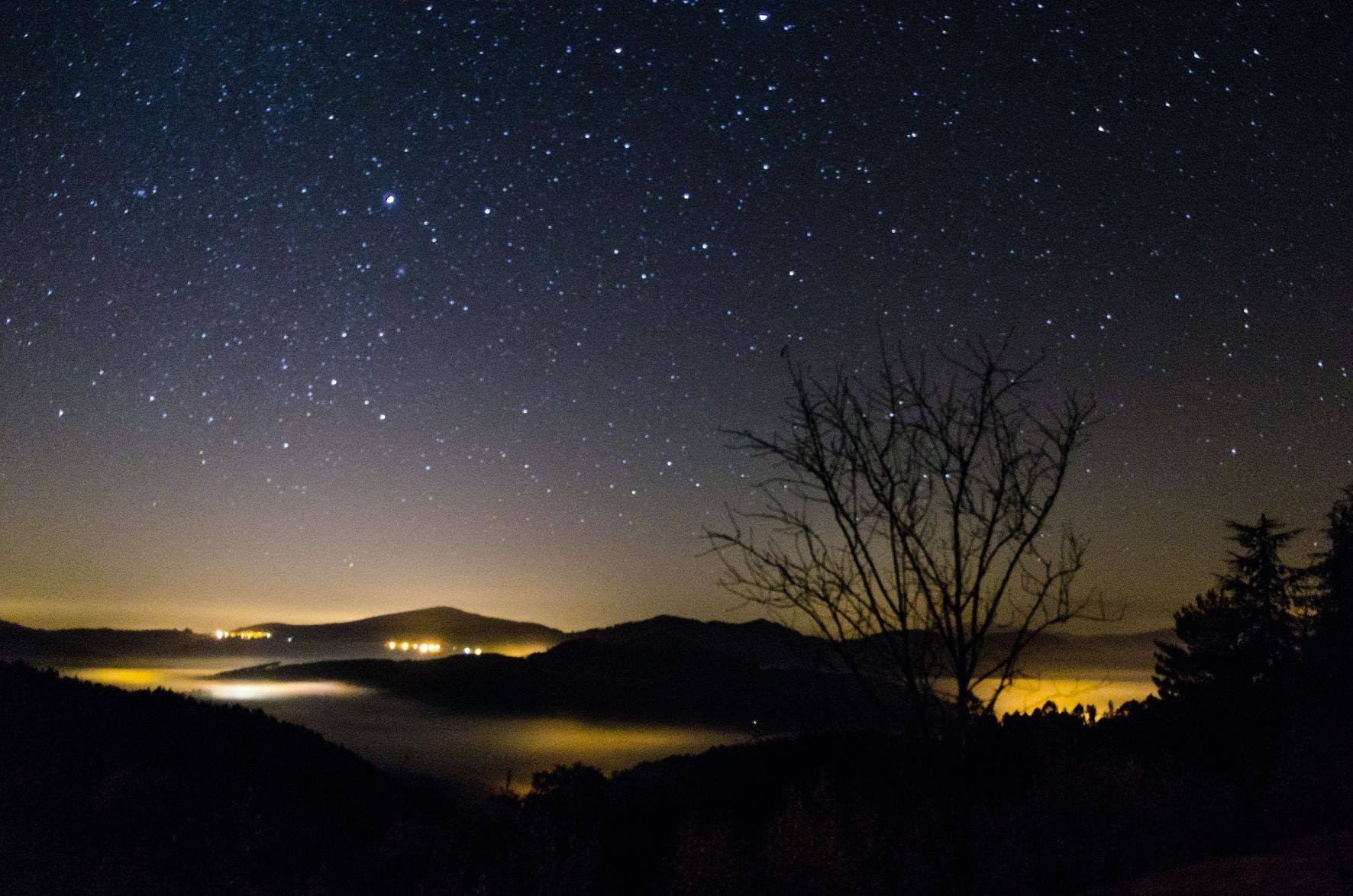 Nuit etoilee dans les cevennes entre genolhac et portes